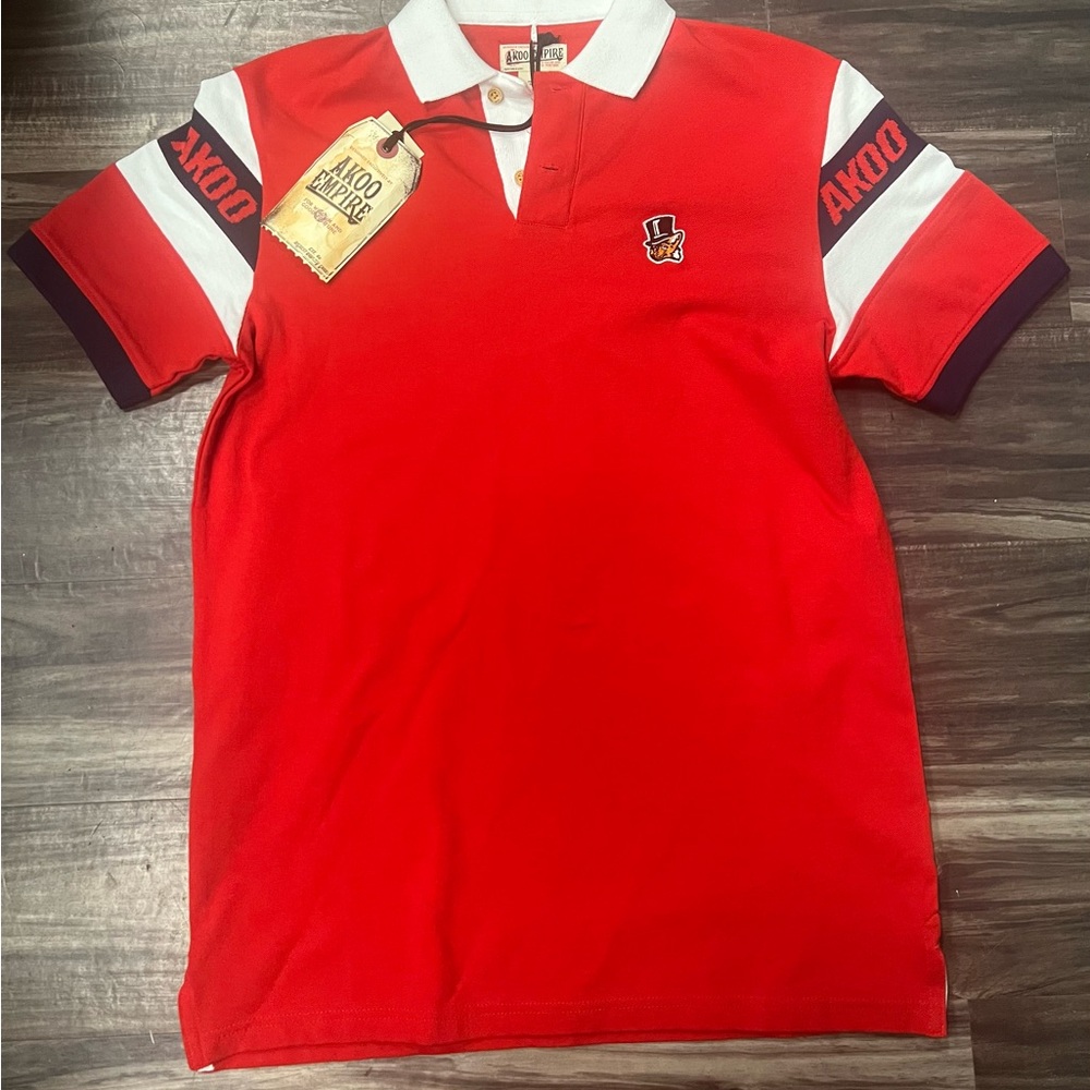 AKOO Men's Red Polo Shirt